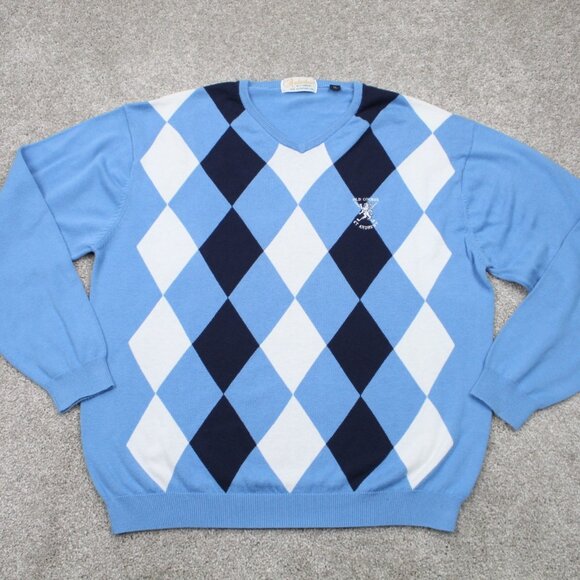 Vintage Auchterlonies Golf Sweater Adult XL Old Course St. Andrews Embroidered - Picture 1 of 13